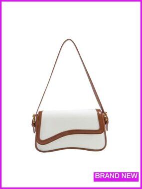 PU Leather Tote Bag with 2 Removable Straps and Zipper Closure